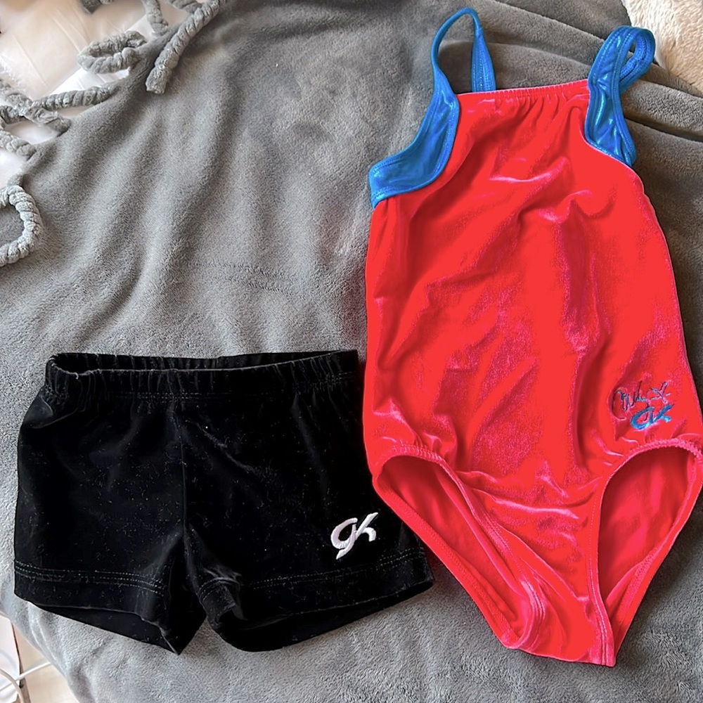 Set GK gymnastics leo and shorts